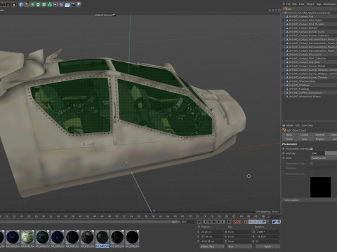 AH-64D Apache Longbow Helicopter Cockpit 3D-Modell