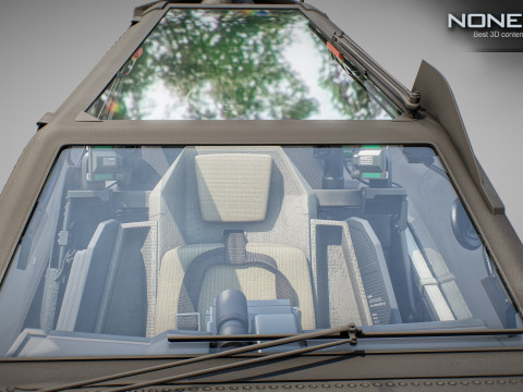 AH-64D Apache Longbow Helicopter Cockpit 3D-Modell