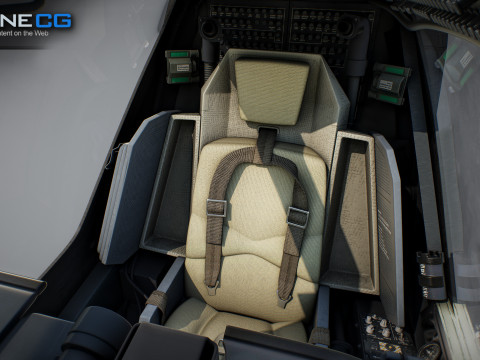 AH-64D Apache Longbow Helicopter Cockpit 3D-Modell