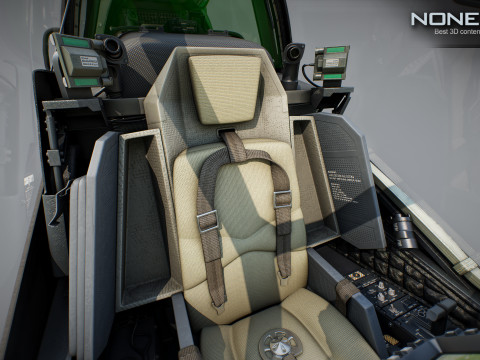 AH-64D Apache Longbow Helicopter Cockpit 3D-Modell