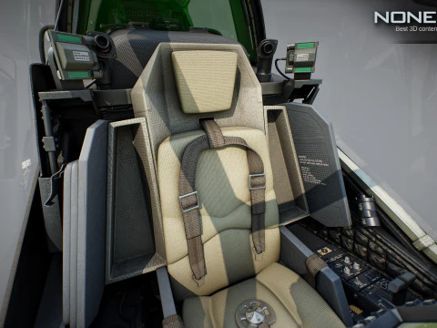 Cabina di pilotaggio per elicottero AH-64D Apache Longbow Modello 3D