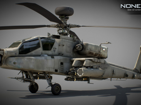 AH-64D Apache Longbow Helicopter 3D Model