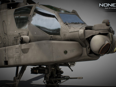 AH-64D Apache Longbow Helicopter 3D Model