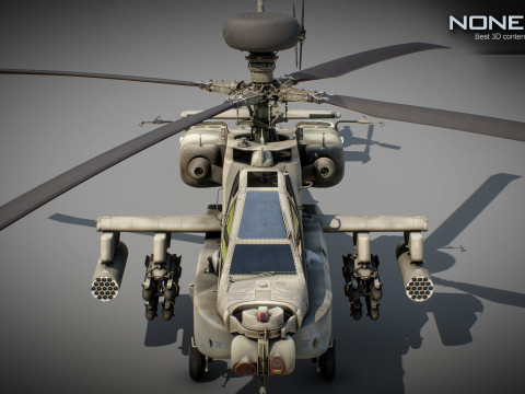 AH-64D Apache Longbow Helicopter 3D Model