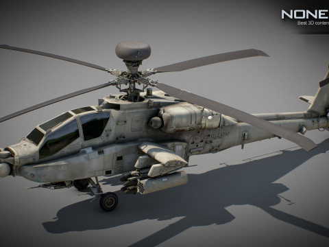 AH-64D Apache Longbow Helicopter 3D Model