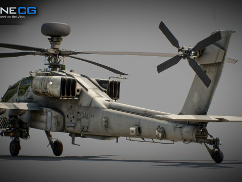 AH-64D Apache Longbow Helicopter 3D Model