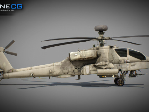 AH-64D Apache Longbow Helicopter 3D Model