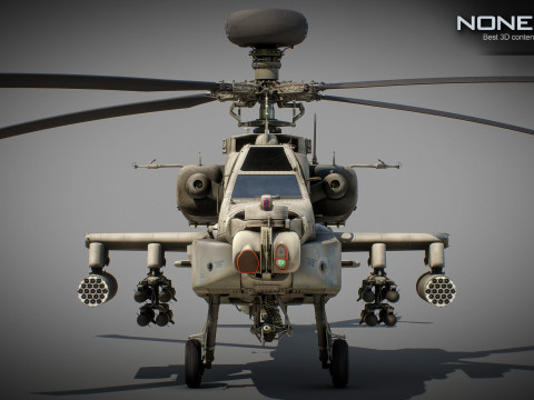 AH-64D Apache Longbow Helicopter 3D Model