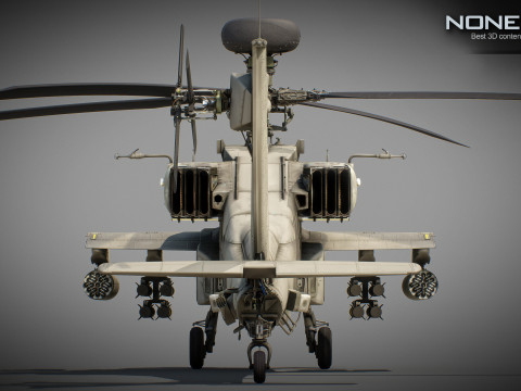 AH-64D Apache Longbow Helicopter 3D Model