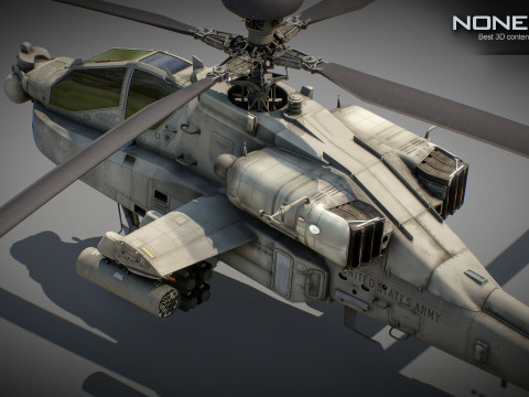 AH-64D Apache Longbow Helicopter 3D Model