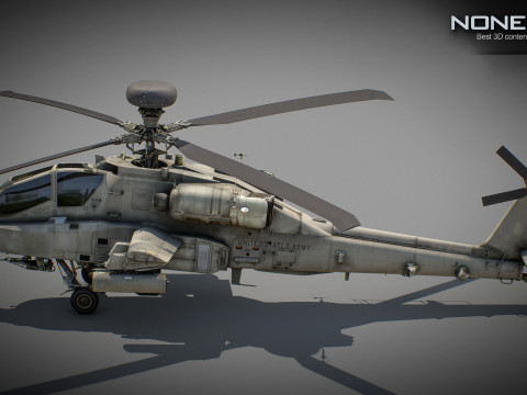 AH-64D Apache Longbow Helicopter 3D Model
