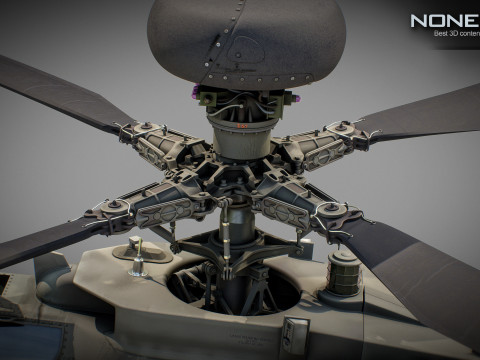 AH-64D Apache Longbow Helicopter 3D Model