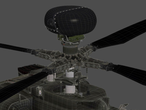 AH-64D Apache Longbow Helicopter 3D Model