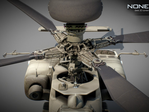 AH-64D Apache Longbow Helicopter 3D Model