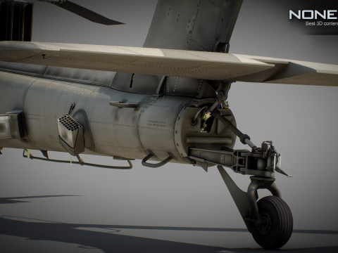 AH-64D Apache Longbow Helicopter 3D Model