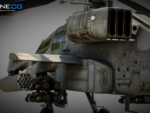 AH-64D Apache Longbow Helicopter 3D Model