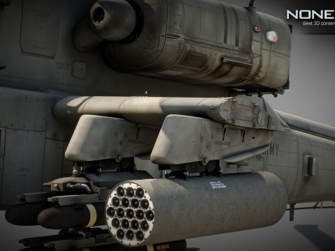 AH-64D Apache Longbow Helicopter 3D Model