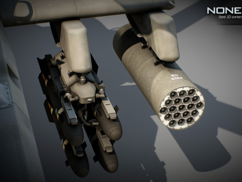 AH-64D Apache Longbow Helicopter 3D Model