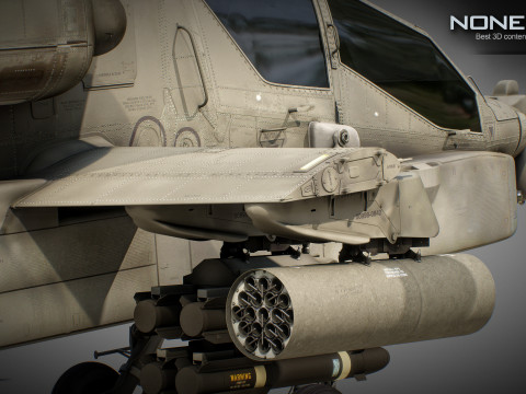 AH-64D Apache Longbow Helicopter 3D Model