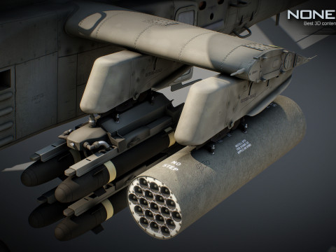 AH-64D Apache Longbow Helicopter 3D Model