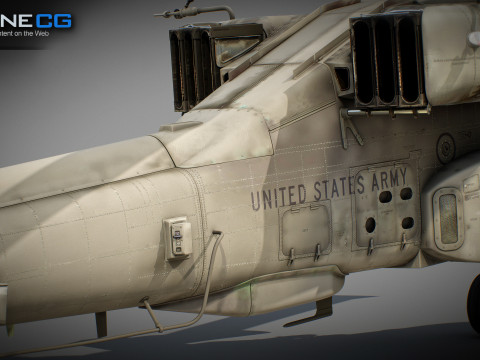 AH-64D Apache Longbow Helicopter 3D Model