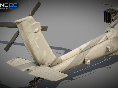 AH-64D Apache Longbow Helicopter 3D Model