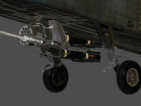 AH-64D Apache Longbow Helicopter 3D Model