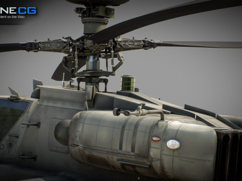 AH-64D Apache Longbow Helicopter 3D Model