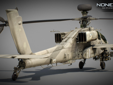 AH-64D Apache Longbow Helicopter 3D Model