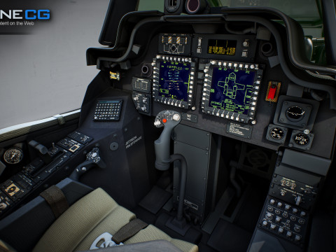 AH-64D Apache Longbow Helicopter with Cockpit 3D मॉडल