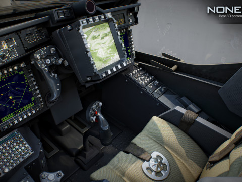 AH-64D Apache Longbow Helicopter with Cockpit 3D मॉडल