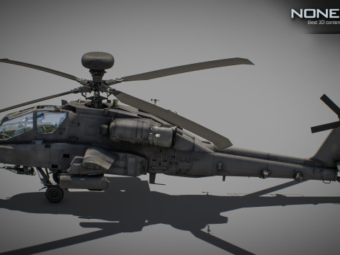 AH-64D Apache Longbow Helicopter with Cockpit 3D मॉडल