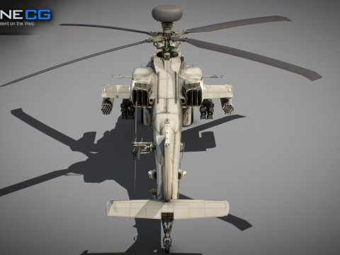 AH-64D Apache Longbow Helicopter with Cockpit 3D मॉडल