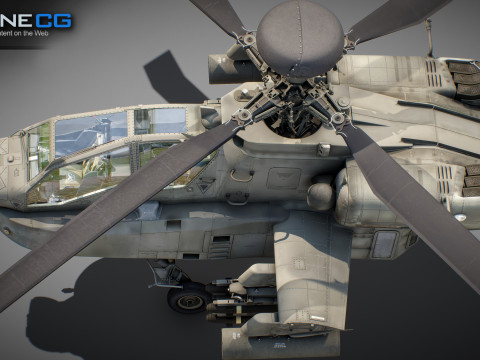 AH-64D Apache Longbow Helicopter with Cockpit 3D मॉडल