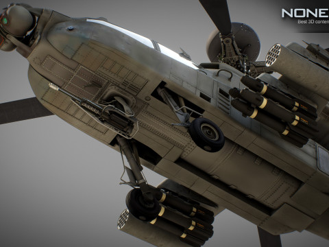 AH-64D Apache Longbow Helicopter with Cockpit 3D मॉडल
