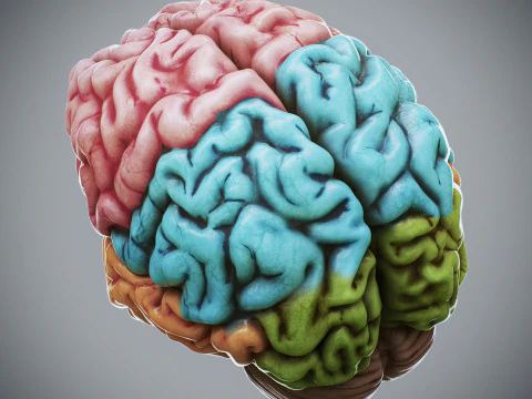 Anatomia Nervosa Feminina Humana Modelo 3D