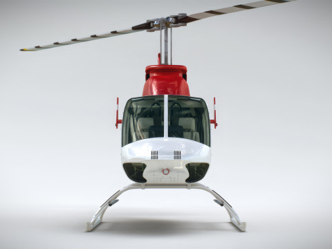 Helicopter Bell 206L Ambulance 3D 模型
