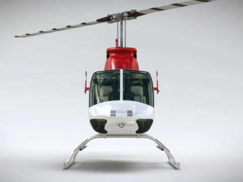 Helicopter Bell 206L Ambulance 3D Model