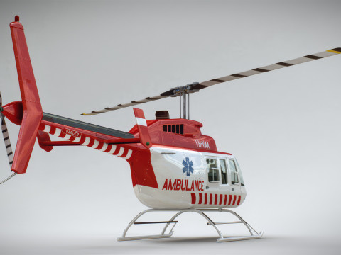 Helicopter Bell 206L Ambulance 3D 模型