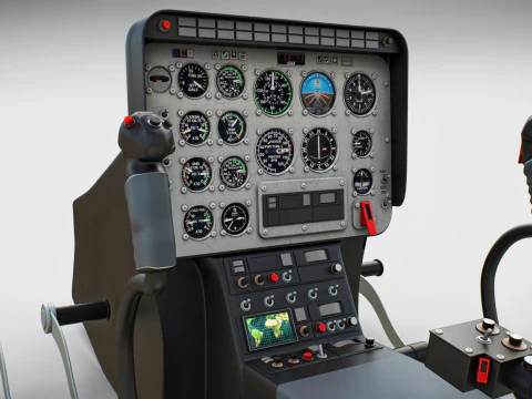 Helicopter Bell 206L Commercial 3D Model