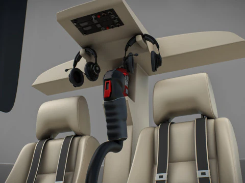 Helicopter Bell 206L Commercial 3D Model