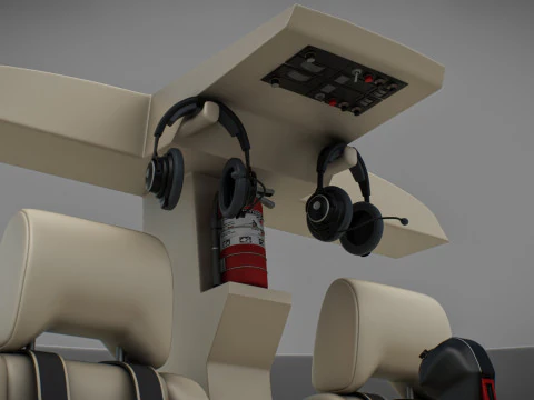Helicopter Bell 206L Commercial 3D Model