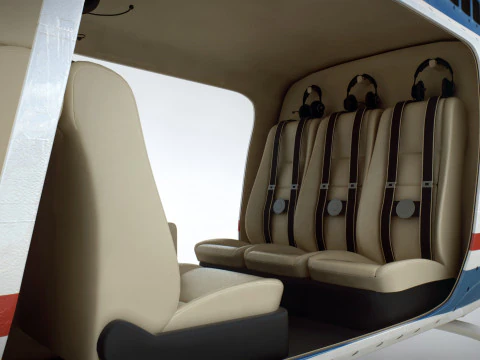 Helicopter Bell 206L Commercial 3D Model