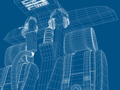 Helicopter Bell 206L Commercial 3D Model