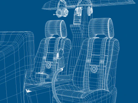 Helicopter Bell 206L Commercial 3D Model