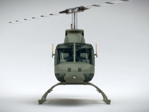 Helicopter Bell 206L Military 3D Modell