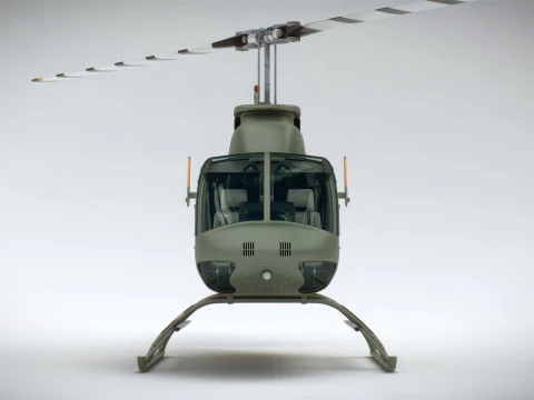 Helicopter Bell 206L Military 3D Model