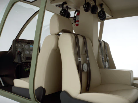 Helicopter Bell 206L Military 3D Model