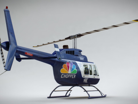 Helicopter Bell 206L News 3D 模型