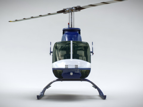 Helicopter Bell 206L News 3D 模型